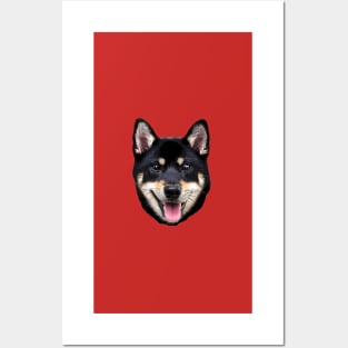 Shiba Inu Black Tan Posters and Art